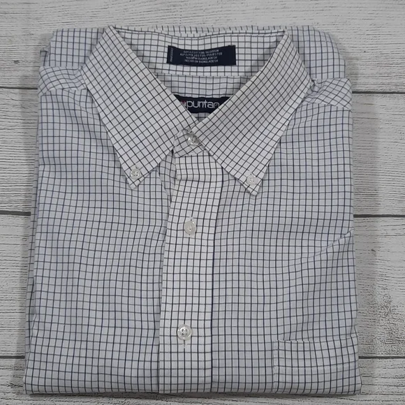 Puritan Shirts | Puritan Men's Plaid Button-Down Short Sleeve Dress Shirt | Color: Blue/White | Size: L | Blessedtimestwo's Closet Puritan Shirts | Puritan Men's Plaid Button-Down Short Sleeve Dress Shirt | Color: Blue/White | Size: L | Blessedtimestwo's Closet